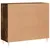 Produktbild 8 för Byrå rökfärgad ek 90x34x80 cm konstruerat trä