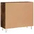 Produktbild 8 för Skänk rökfärgad ek 90x34x80 cm konstruerat trä