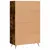 Produktbild 8 för Högskåp rökfärgad ek 69,5x31x115 cm konstruerat trä