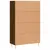 Produktbild 8 för Högskåp brun ek 69,5x31x115 cm konstruerat trä