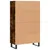 Produktbild 8 för Högskåp rökfärgad ek 69,5x31x115 cm konstruerat trä
