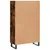 Produktbild 8 för Högskåp rökfärgad ek 69,5x31x115 cm konstruerat trä