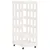 Produktbild 2 för Vedställ med hjul vit 40x49x110 cm massiv furu