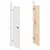 Produktbild 3 för Köksluckor för utomhusbruk 2 st vit 50x9x82 cm massiv furu