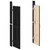 Produktbild 4 för Köksluckor för utomhusbruk 2 st svart 50x9x82 cm massiv furu