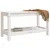 Produktbild 3 för Trädgårdsbänk vit 82,5x35x45 cm massiv furu