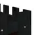 Produktbild 7 för Odlingslåda med staket-design svart 150x50x50 cm massiv furu