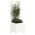 Produktbild 3 för Odlingslåda med spaljé vit 39x39,5x114 cm massiv furu