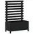 Produktbild 2 för Odlingslåda med spaljé svart 79x39,5x114 cm massiv furu