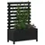 Produktbild 3 för Odlingslåda med spaljé svart 79x39,5x114 cm massiv furu