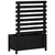 Produktbild 4 för Odlingslåda med spaljé svart 79x39,5x114 cm massiv furu