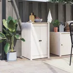 Köksskåp för utomhusbruk vit massiv furu