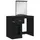Sminkbord med LED-lampor svart 90x42x132,5 cm