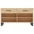 Produktbild 6 för Skobänk sonoma-ek 102x35x55 cm konstruerat trä