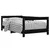 Produktbild 2 för Sängram för barnsäng svart 70x140 cm massiv furu