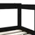 Produktbild 9 för Sängram för barnsäng m. lådor svart 70x140 cm massiv furu
