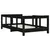 Produktbild 6 för Sängram för barnsäng svart 70x140 cm massiv furu