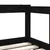 Produktbild 8 för Sängram för barnsäng svart 70x140 cm massiv furu