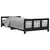 Produktbild 2 för Sängram för barn svart 90x190 cm massiv furu