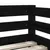 Produktbild 8 för Sängram för barnsäng m. lådor svart 70x140 cm massiv furu