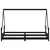 Produktbild 5 för Sängram för barnsäng svart 90x200 cm massiv furu