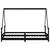 Produktbild 5 för Sängram för barn svart 90x190 cm massiv furu