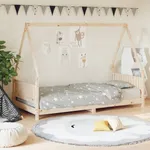 Sängram för barnsäng 90x200 cm massiv furu