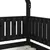 Produktbild 7 för Sängram för barnsäng svart 70x140 cm massiv furu