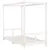 Produktbild 3 för Sängram för barnsäng vit 80x160 cm massiv furu