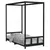 Produktbild 2 för Sängram för barn svart 90x190 cm massiv furu