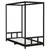 Produktbild 6 för Sängram för barn svart 90x190 cm massiv furu