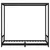 Produktbild 4 för Sängram för barnsäng svart 80x200 cm massiv furu