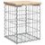 Produktbild 2 för Trädgårdsbänk gabion-design 33x31x42 cm massiv furu