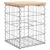 Produktbild 5 för Trädgårdsbänk gabion-design 33x31x42 cm massiv furu