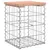 Produktbild 5 för Trädgårdsbänk gabion-design 33x31x42 cm massivt douglasträ