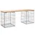 Produktbild 2 för Trädgårdsbänk gabion-design 103x31x42 cm massiv furu