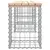 Produktbild 4 för Trädgårdsbänk gabion-design 203x31x42 cm massiv furu