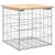 Produktbild 2 för Trädgårdsbänk gabion-design 43x44x42 cm massiv furu