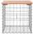 Produktbild 3 för Trädgårdsbänk gabion-design 43x44x42 cm massivt douglasträ