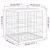 Produktbild 8 för Trädgårdsbänk gabion-design 43x44x42 cm massivt douglasträ