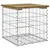 Produktbild 2 för Trädgårdsbänk gabion-design 43x44x42 cm tryckimpregnerad furu