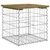Produktbild 5 för Trädgårdsbänk gabion-design 43x44x42 cm tryckimpregnerad furu