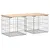 Produktbild 2 för Trädgårdsbänk gabion-design 103x44x42 cm massiv furu