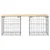 Produktbild 3 för Trädgårdsbänk gabion-design 103x44x42 cm massiv furu