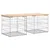 Produktbild 5 för Trädgårdsbänk gabion-design 103x44x42 cm massiv furu
