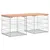 Produktbild 5 för Trädgårdsbänk gabion-design 103x44x42 cm massivt douglasträ