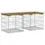 Produktbild 2 för Trädgårdsbänk gabion-design 103x44x42 cm tryckimpregnerad furu