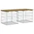 Produktbild 5 för Trädgårdsbänk gabion-design 103x44x42 cm tryckimpregnerad furu