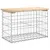 Produktbild 2 för Trädgårdsbänk gabion-design 63x31,5x42 cm massiv furu