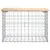 Produktbild 3 för Trädgårdsbänk gabion-design 63x31,5x42 cm massiv furu